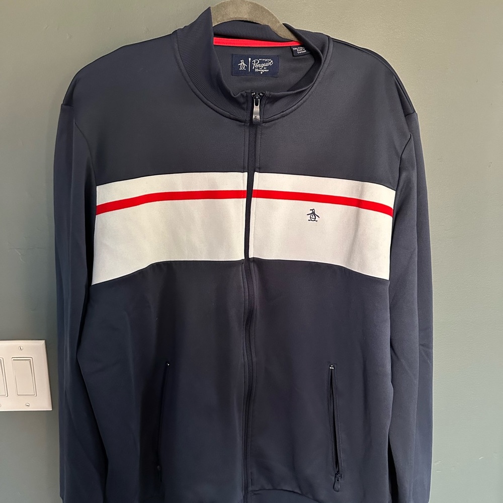 Original Penguin track jacket fits like XL